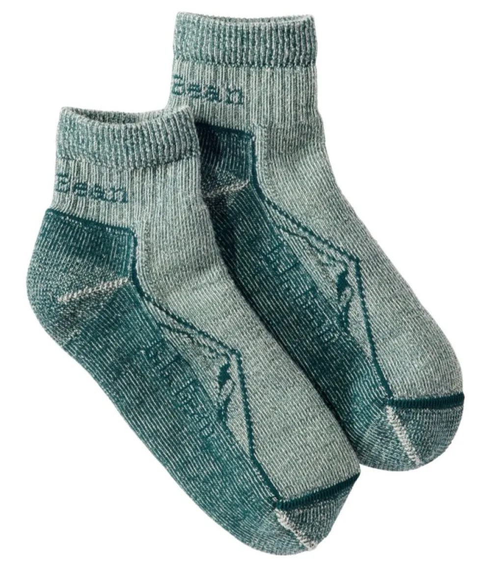 "Adults' Cresta Wool Midweight Hiking Socks, Quarter-Crew"-L.L.Bean Fashion