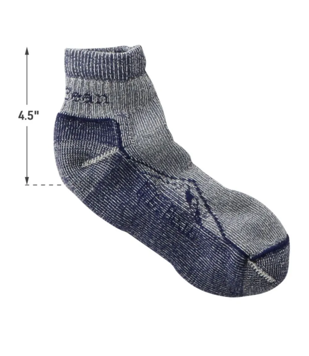 "Adults' Cresta Wool Midweight Hiking Socks, Quarter-Crew"-L.L.Bean Fashion