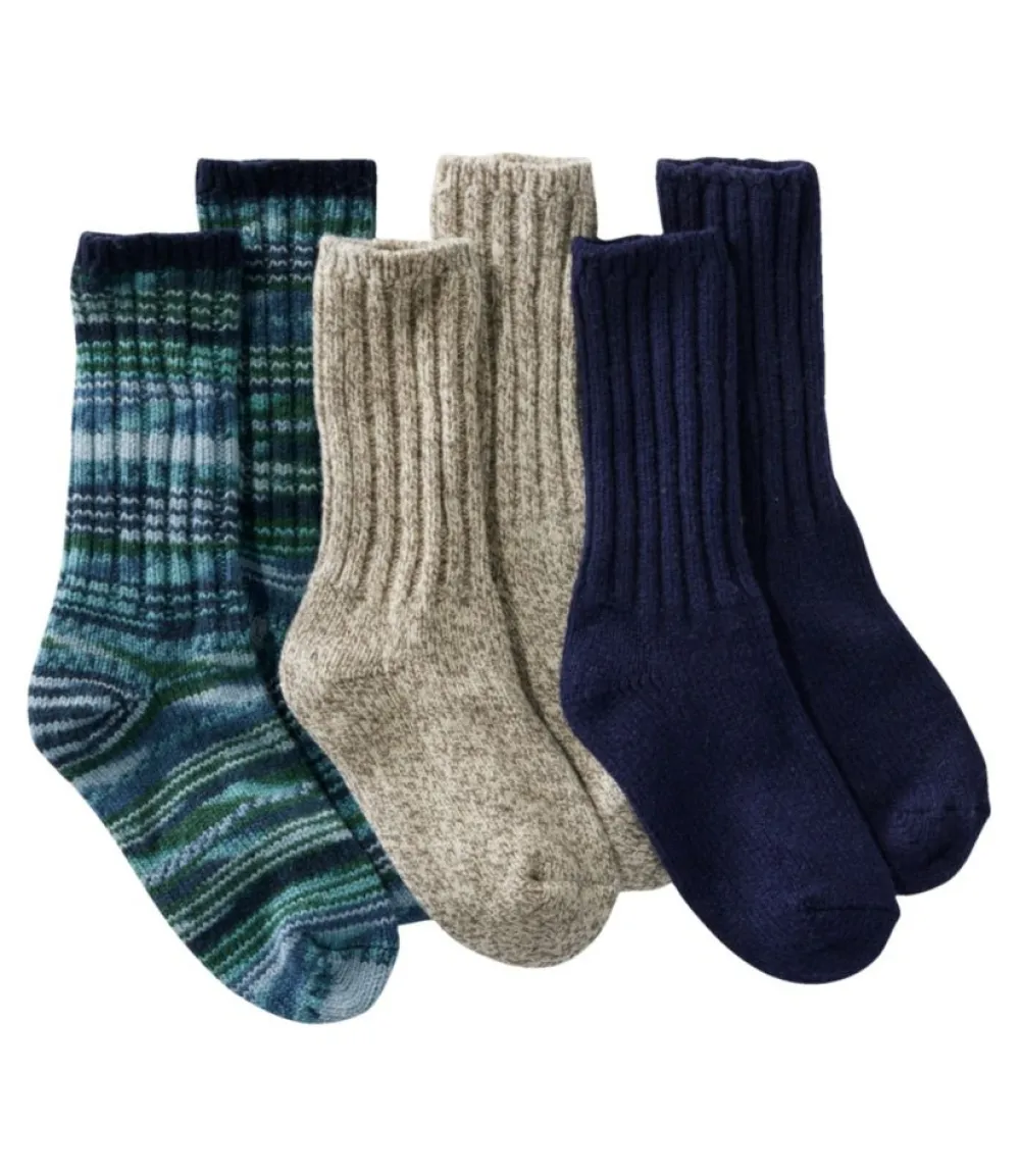 "Adults' Merino Wool Ragg Socks Gift Set, 3-Pack"-L.L.Bean Shop