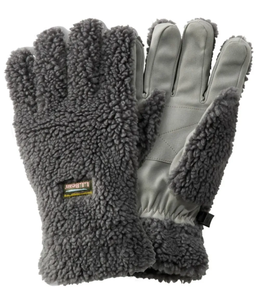 "Adults' Mountain Pile Fleece Gloves"-L.L.Bean Discount