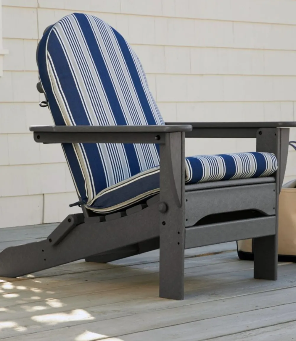 "Casco Bay Adirondack Chair Seat and Back Cushion, Stripe"-L.L.Bean Clearance