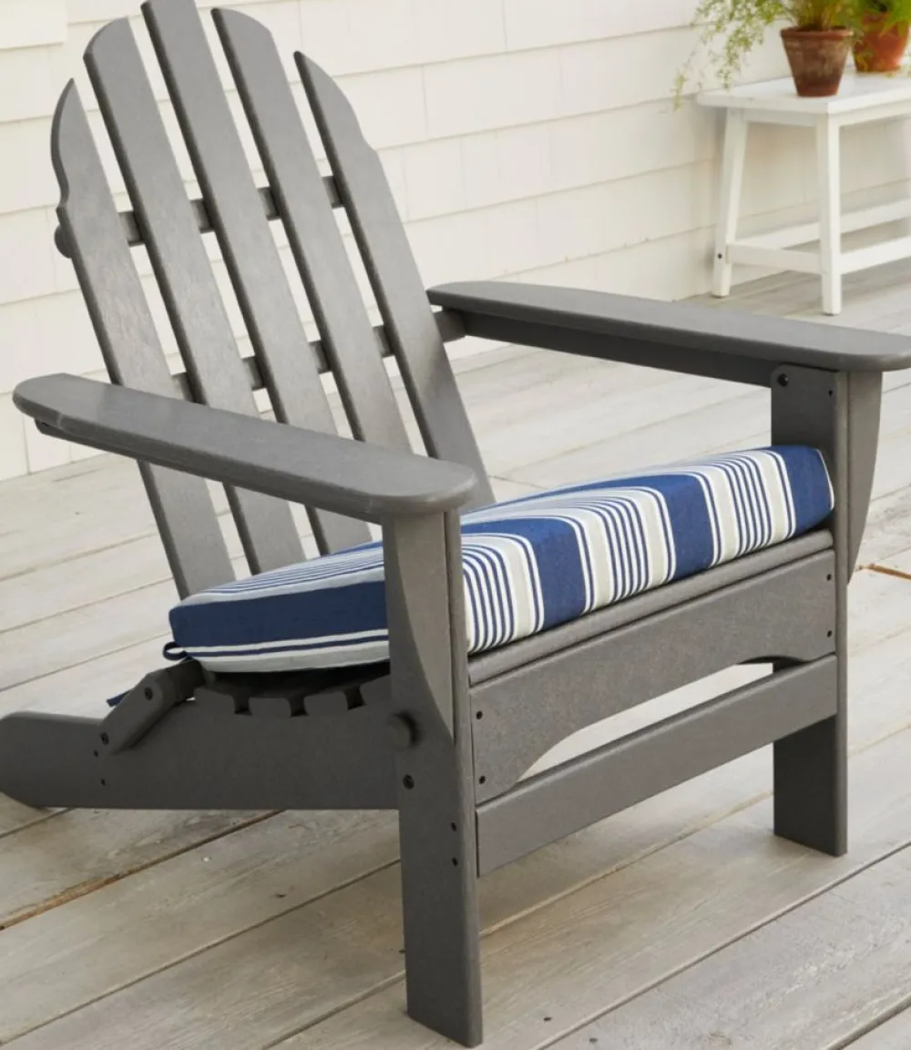 "Casco Bay Adirondack Chair Seat Cushion, Stripe"-L.L.Bean Store