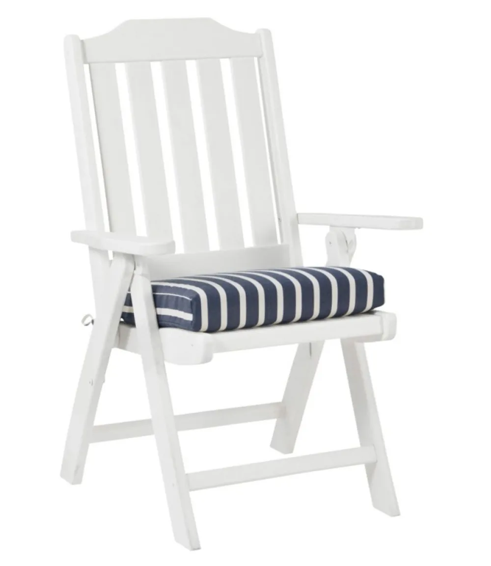 "Casco Bay Cushion for All-Weather Armless/Folding Chair, Stripe"-L.L.Bean Best Sale