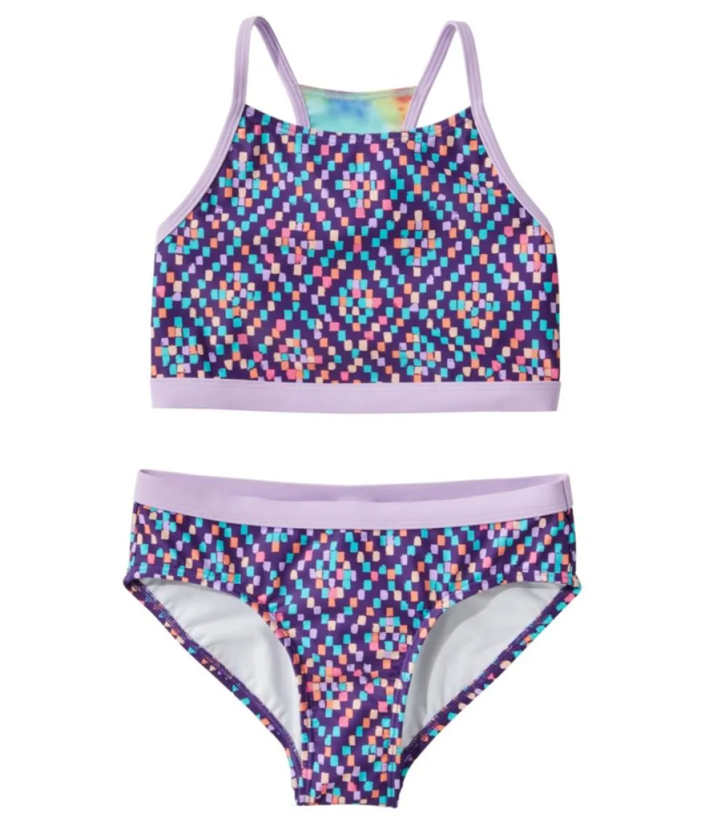 "Girls' Watersports Swimwear, Crop-Top Bikini Set"-L.L.Bean Store