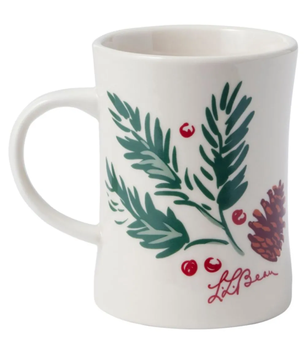 "Holiday Pinecone Diner Mug"-L.L.Bean Flash Sale