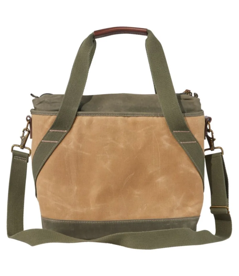 "Insulated Waxed-Canvas Tote, Medium"-L.L.Bean Clearance