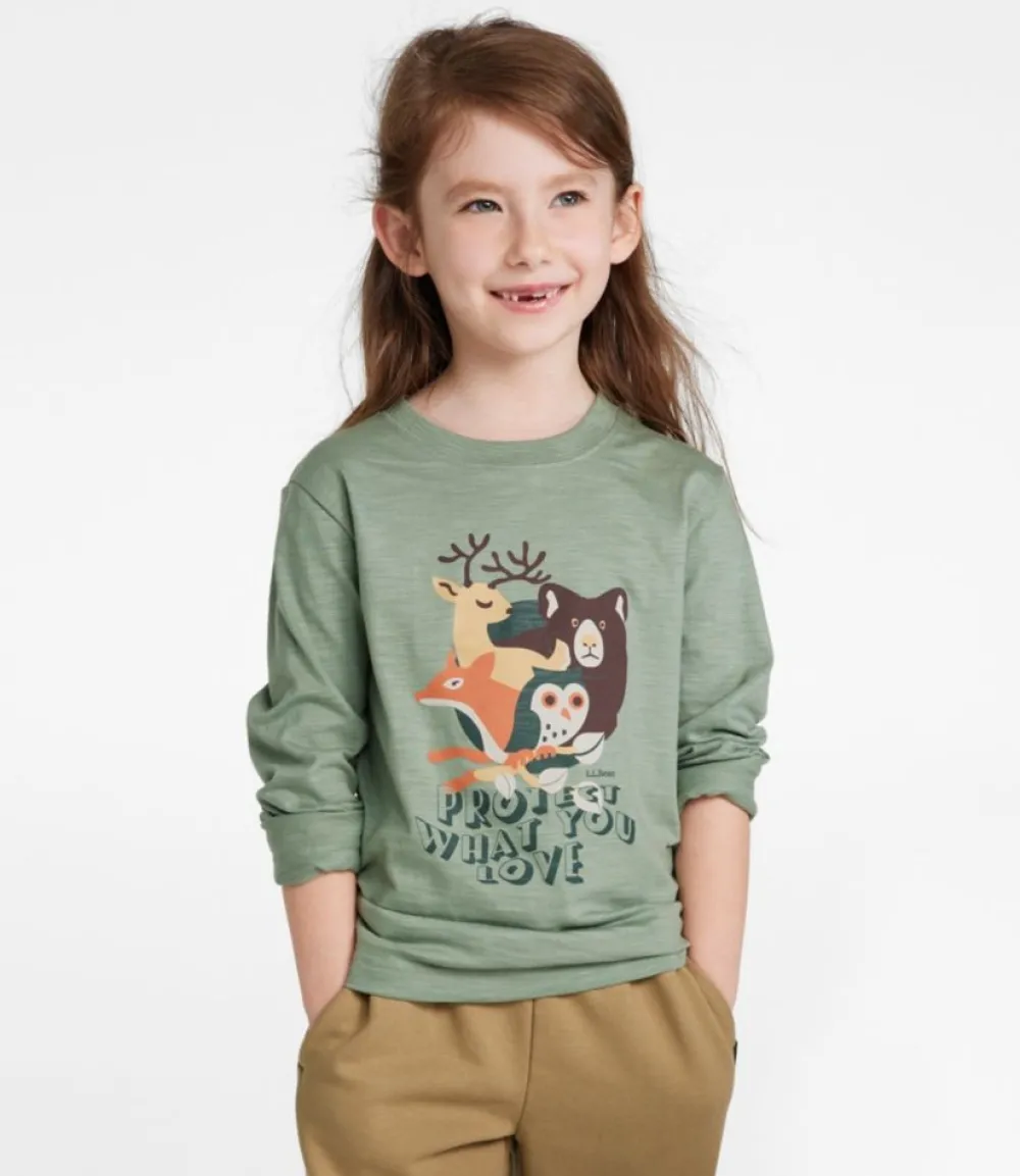 "Kids' Graphic Tee, Long-Sleeve Glow-in-the-Dark"-L.L.Bean Shop