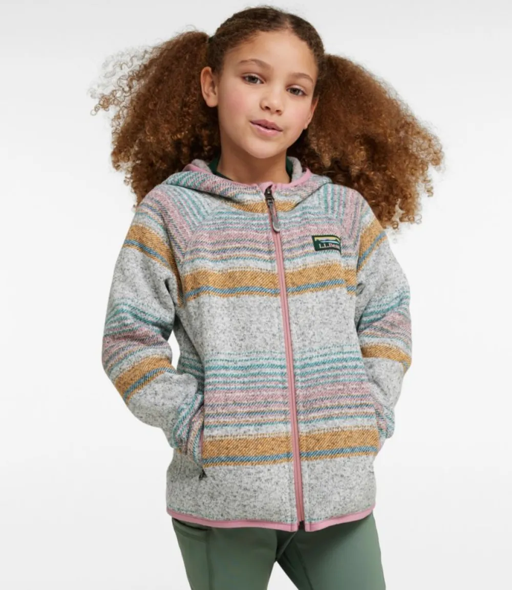 "Kids' Sweater Fleece, Hooded Print"-L.L.Bean Hot