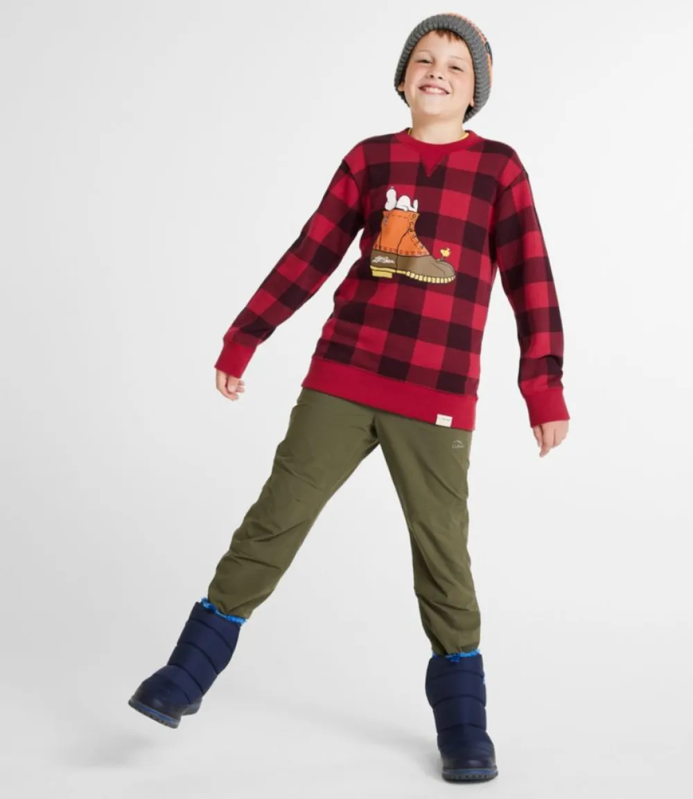 "Kids' x Peanuts Crew Sweatshirt"-L.L.Bean New