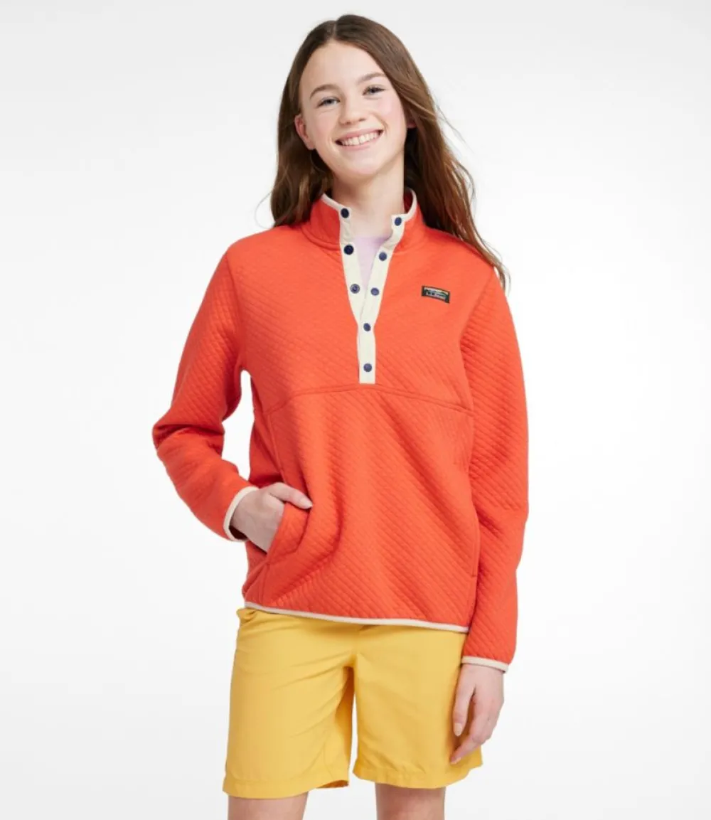 "Kids' Quilted Quarter-Snap Pullover"-L.L.Bean Flash Sale