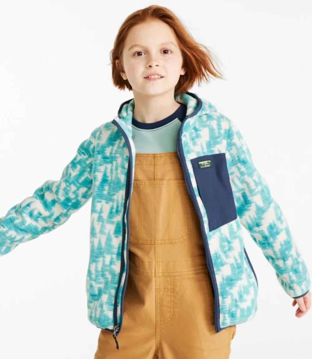 "Kids' Retro Mountain Classic Fleece Jacket, Print"-L.L.Bean Fashion