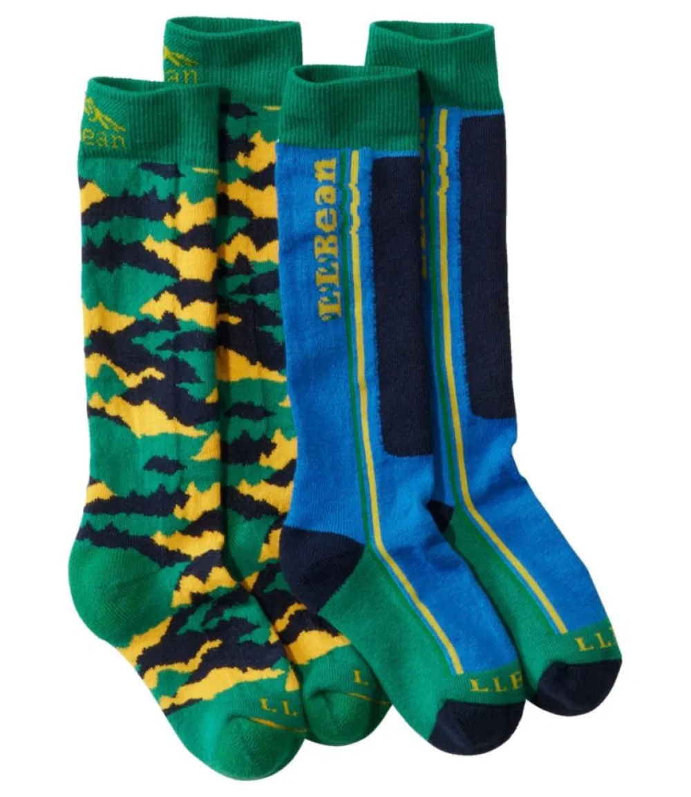 "Kids' Winter Snow Sports Socks, Two-Pack"-L.L.Bean Cheap