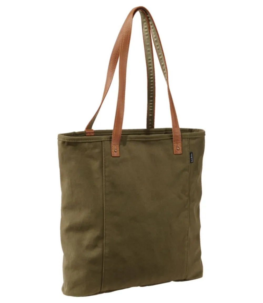 "Leather-Handle Essential Tote Bag"-L.L.Bean Hot