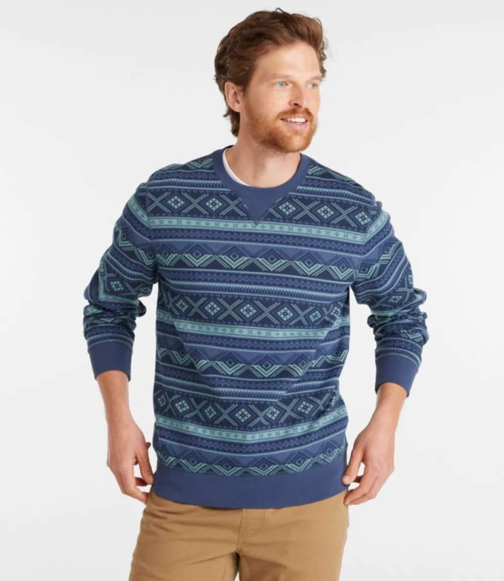 "Men's Athletic Sweats, Classic Crewneck Sweatshirt, Print"-L.L.Bean Flash Sale