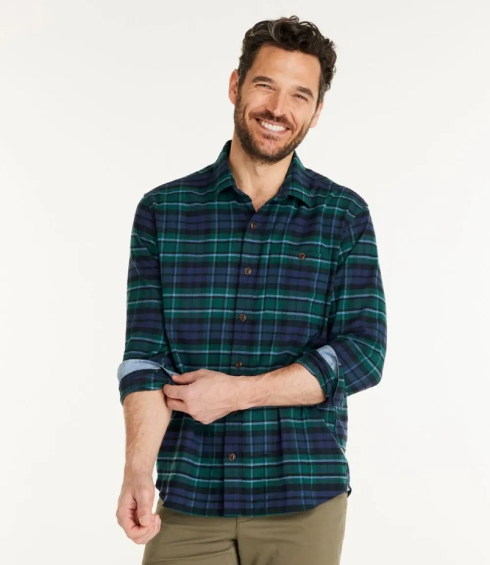 "Men's BeanFlex® All-Season Flannel Shirt, Traditional Untucked Fit, Long-Sleeve"-L.L.Bean Cheap