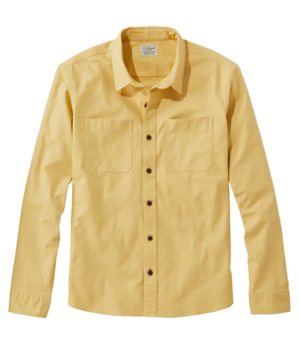 "Men's BeanFlex® Twill Shirt, Slightly Fitted Untucked Fit, Long-Sleeve"-L.L.Bean Store