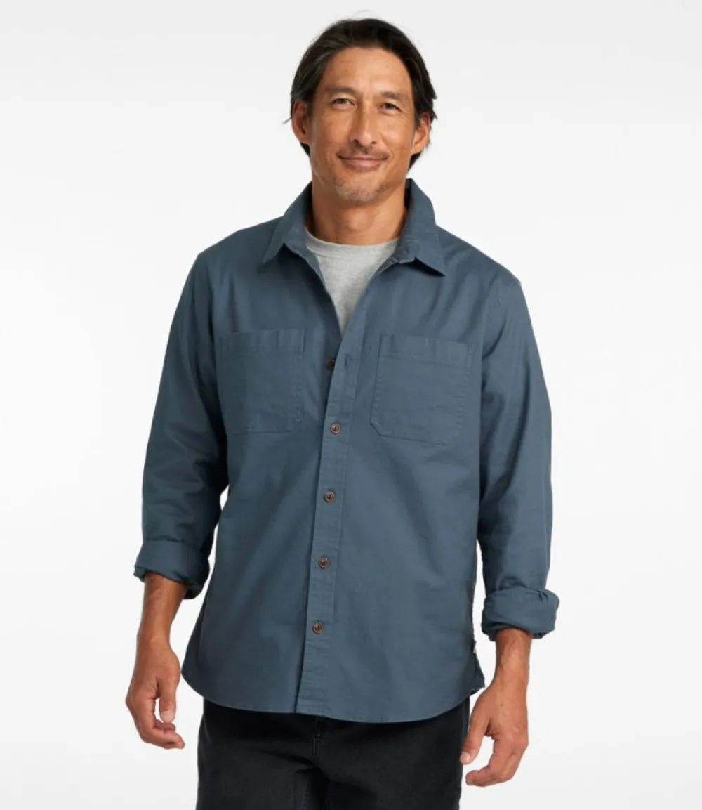 "Men's BeanFlex® Twill Shirt, Slightly Fitted Untucked Fit, Long-Sleeve"-L.L.Bean Store