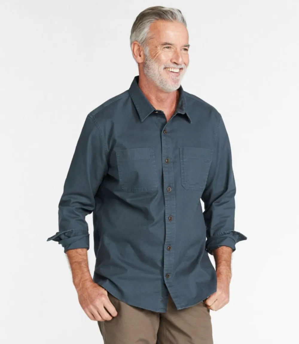 "Men's BeanFlex® Twill Shirt, Traditional Untucked Fit, Long-Sleeve"-L.L.Bean Cheap