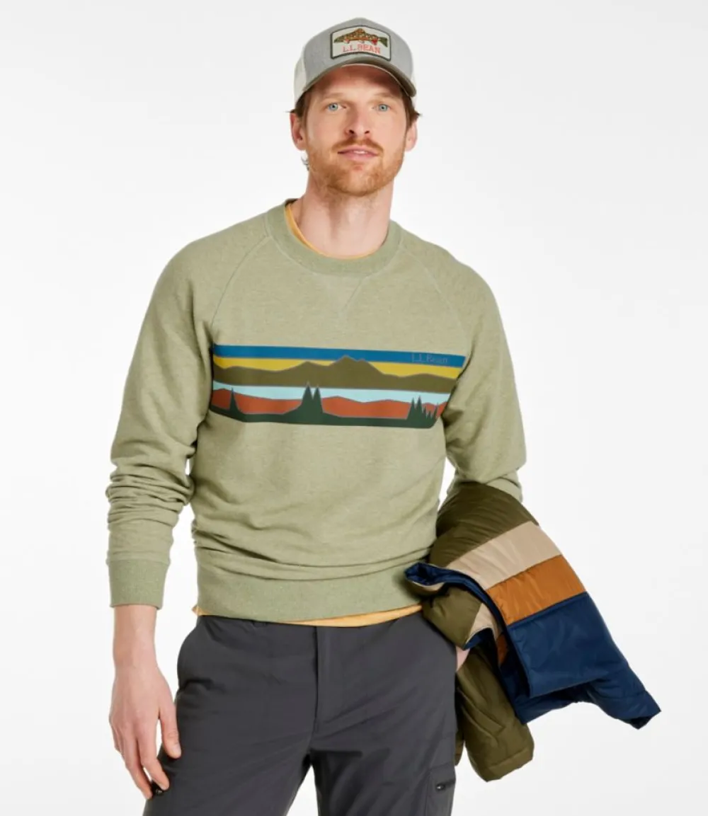 "Men's Bean's Comfort Camp Crewneck, Graphic"-L.L.Bean Flash Sale