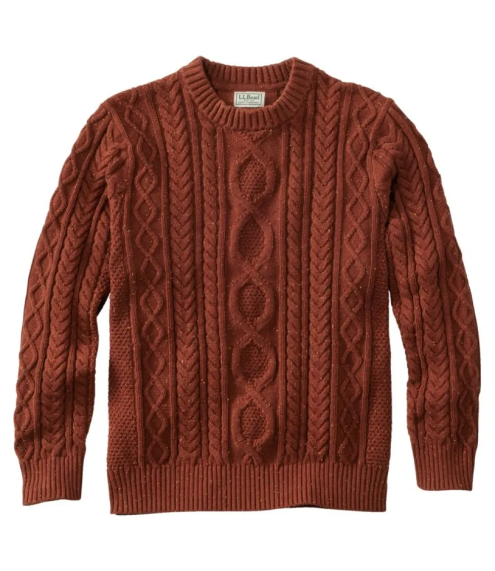 "Men's Bean's Heritage Soft Cotton Fisherman Sweater, Crewneck"-L.L.Bean New