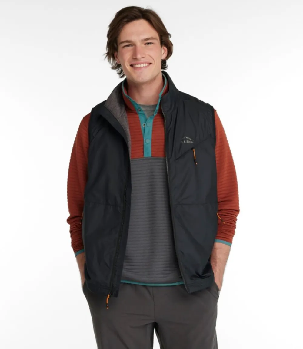 "Men's Bean's Performance Fleece-Lined Windbreaker Vest"-L.L.Bean Clearance