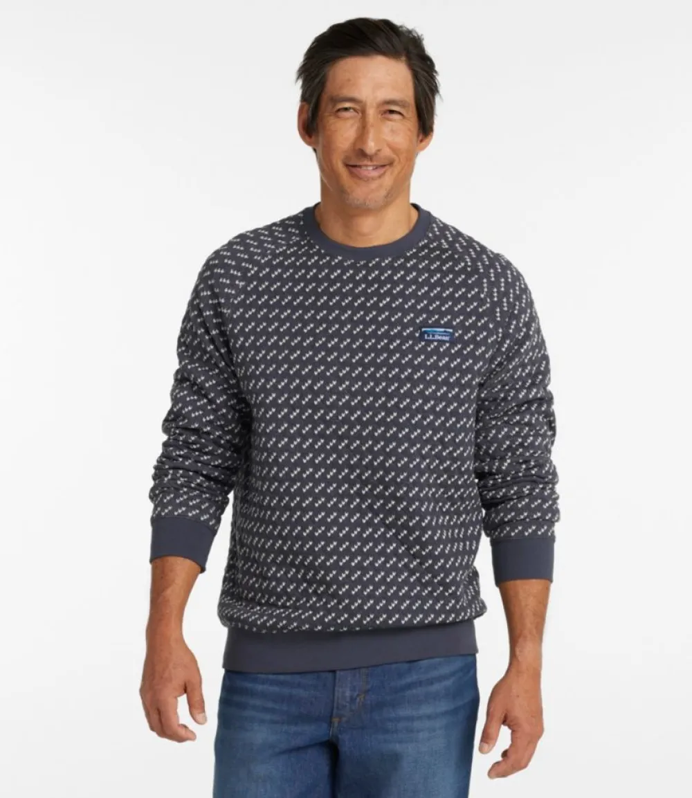 "Men's Bean's Quilted Sweatshirt, Crewneck, Print"-L.L.Bean Shop