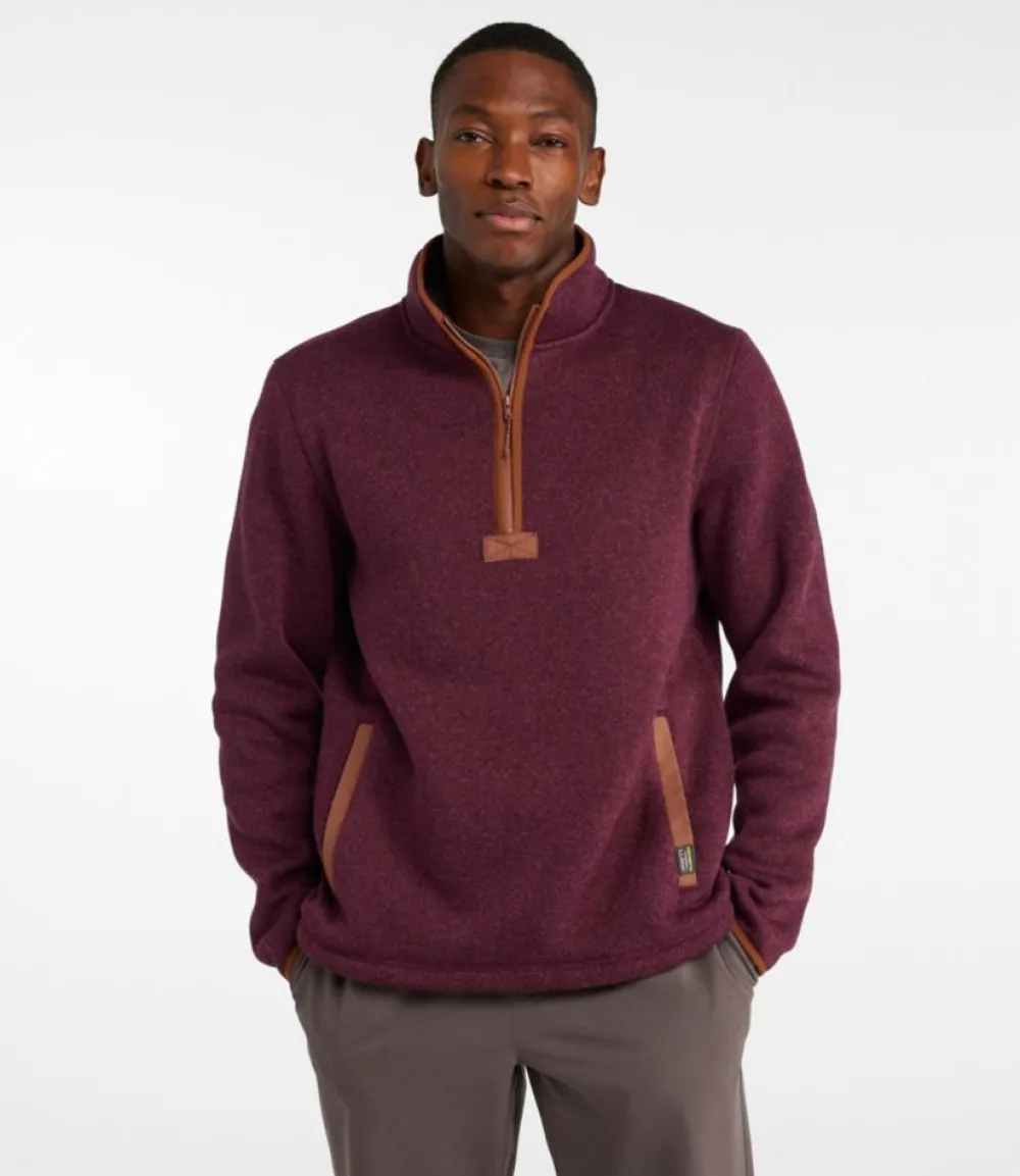 "Men's Bean's Sweater Fleece Half-Zip Pullover"-L.L.Bean Shop