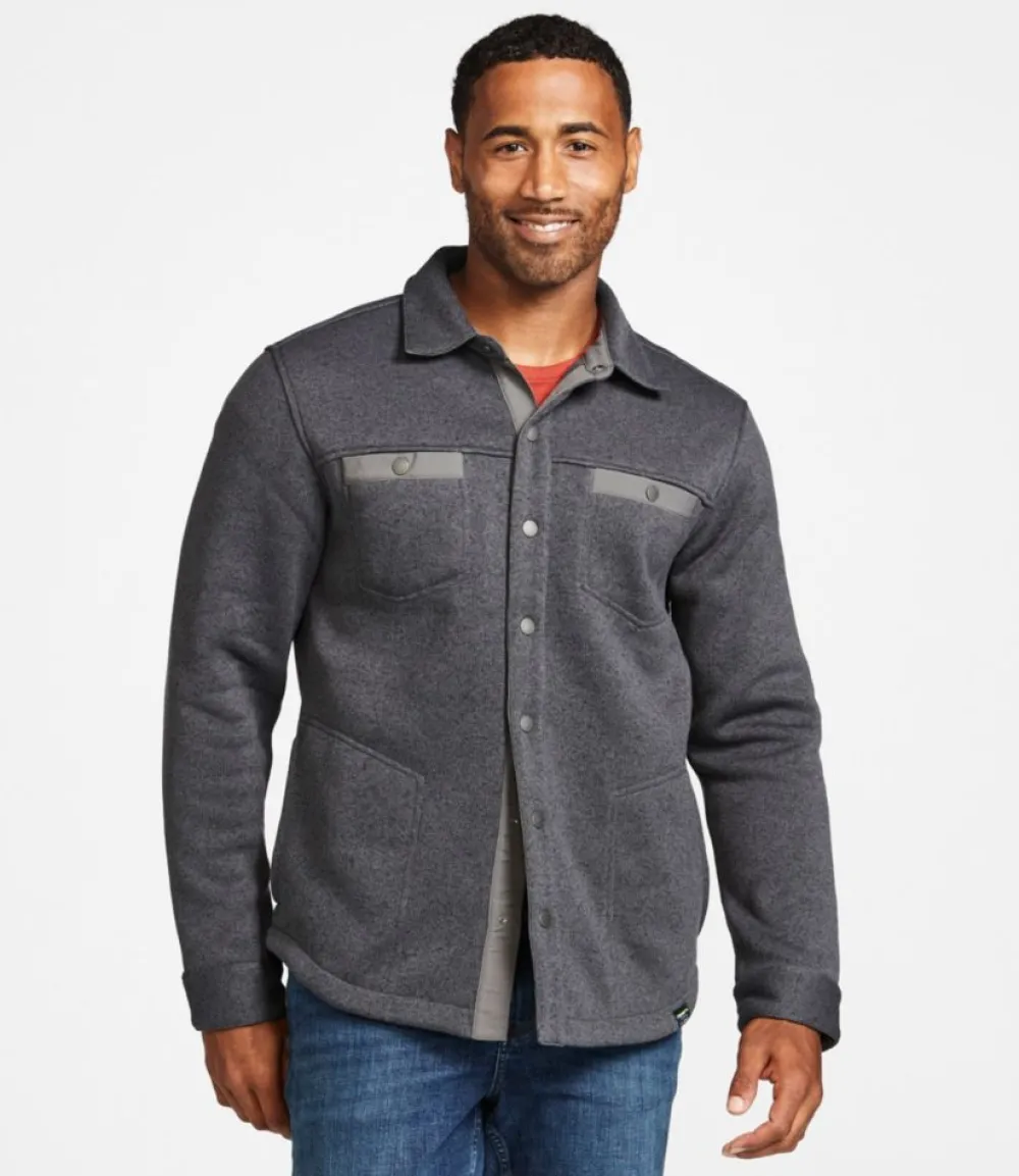 "Men's Bean's Sweater Fleece Shirt Jac"-L.L.Bean Cheap