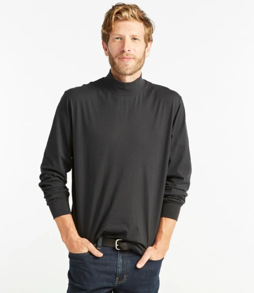 "Men's Carefree Unshrinkable Mockneck Shirt"-L.L.Bean Online