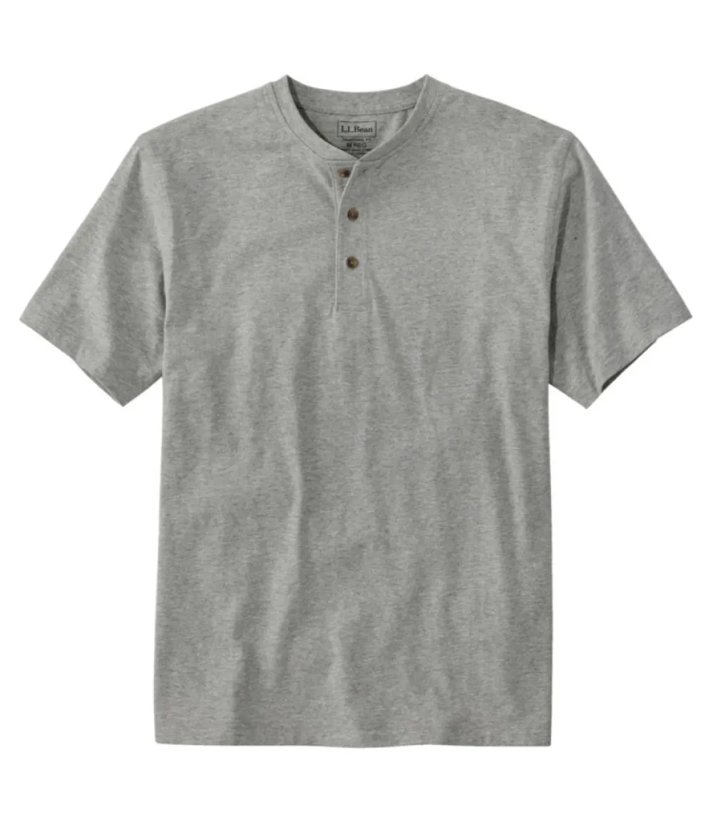 "Men's Carefree Unshrinkable Tee, Traditional Fit, Henley"-L.L.Bean Discount