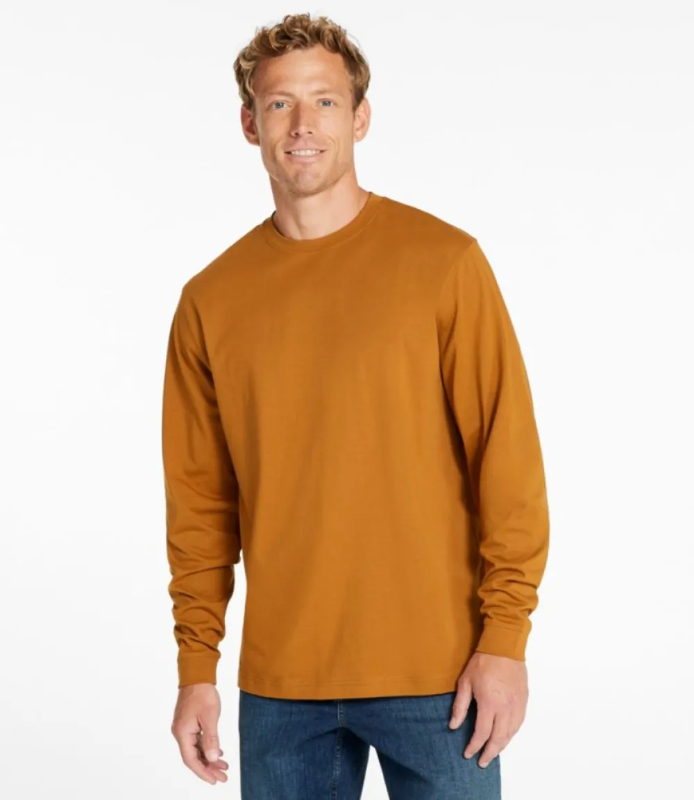 "Men's Carefree Unshrinkable Tee, Traditional Fit, Long-Sleeve"-L.L.Bean Shop