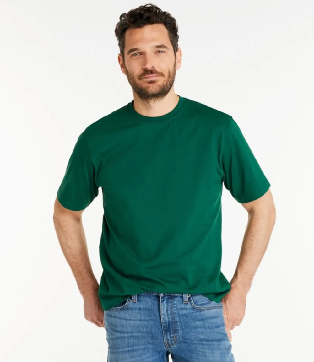 "Men's Carefree Unshrinkable Tee, Traditional Fit Short-Sleeve"-L.L.Bean Best