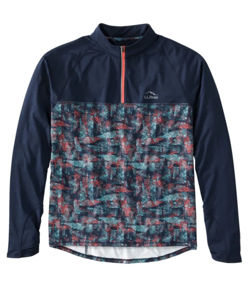 "Men's Comfort Cycling Jersey, Long-Sleeve Print"-L.L.Bean Sale