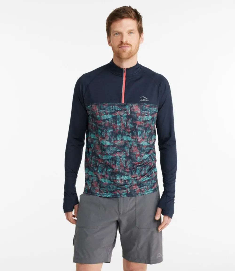 "Men's Comfort Cycling Jersey, Long-Sleeve Print"-L.L.Bean Sale