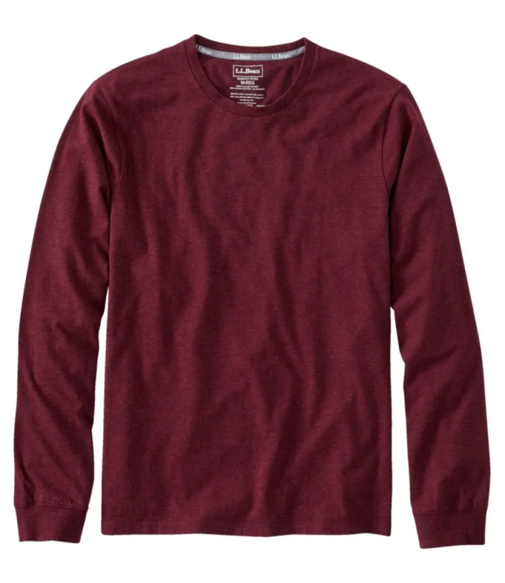 "Men's Comfort Stretch Pima Tee Shirt, Long-Sleeve"-L.L.Bean Flash Sale