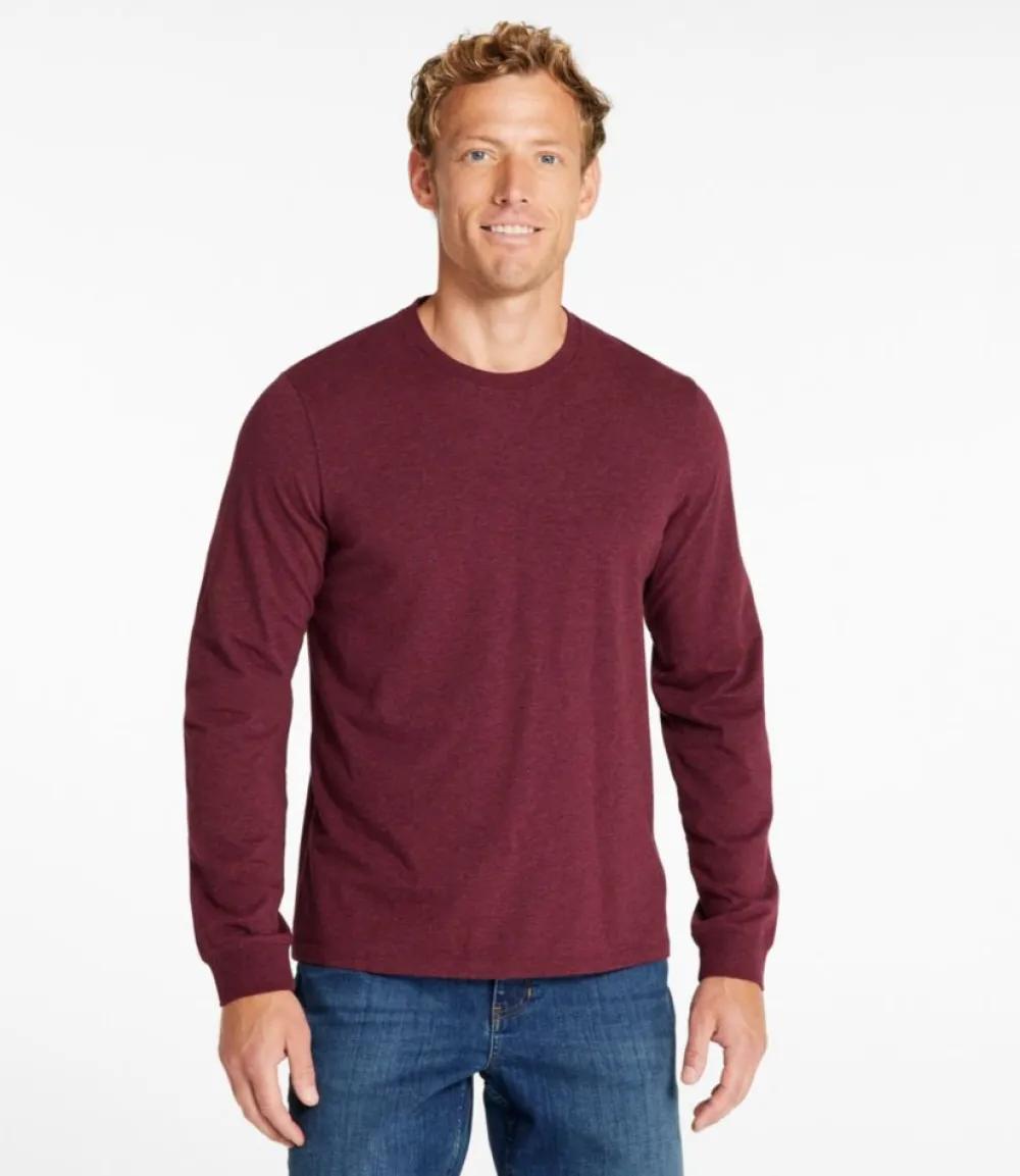 "Men's Comfort Stretch Pima Tee Shirt, Long-Sleeve"-L.L.Bean Flash Sale