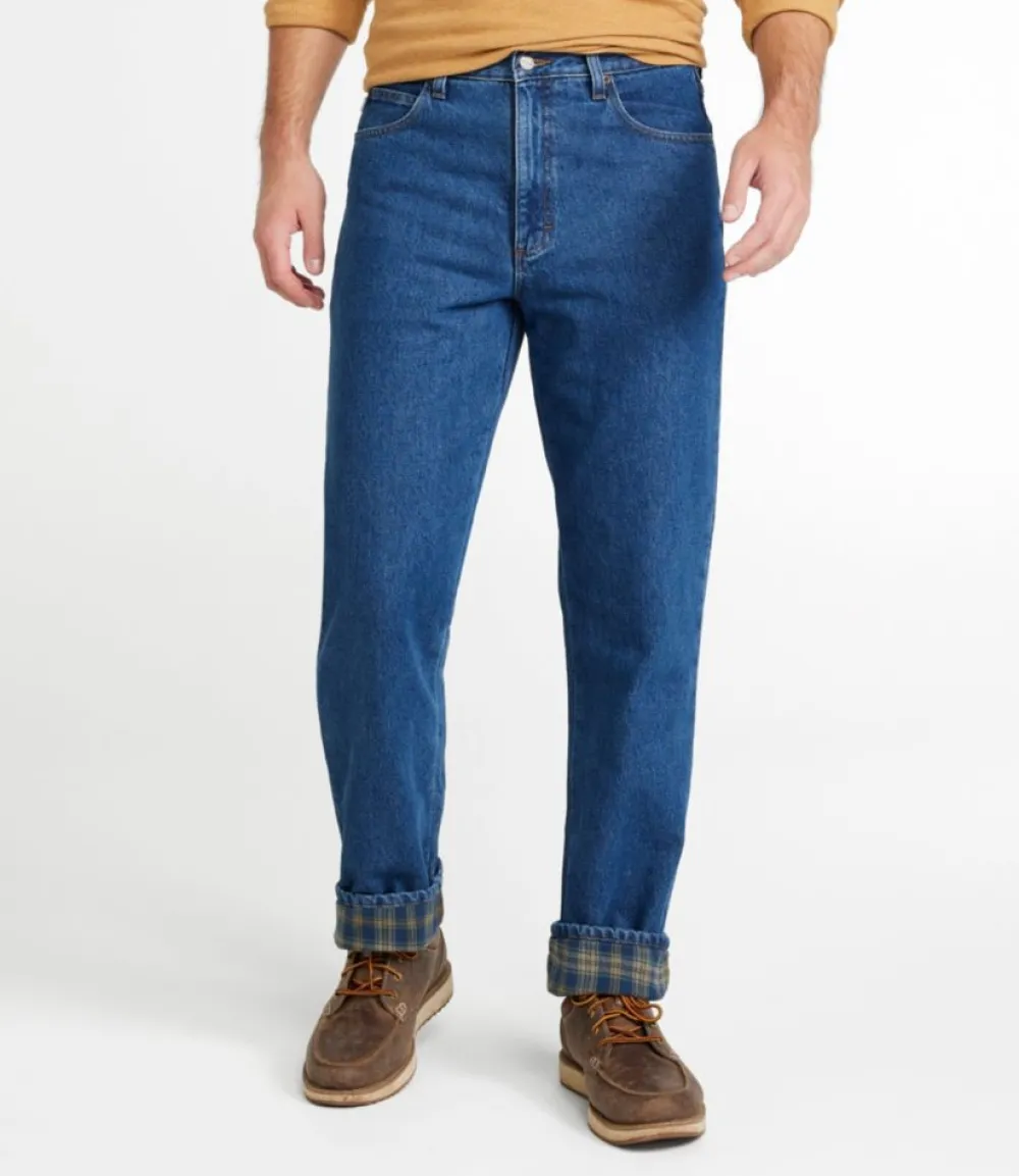 "Men's Double L® Jeans, Natural Fit, Flannel-Lined"-L.L.Bean Cheap