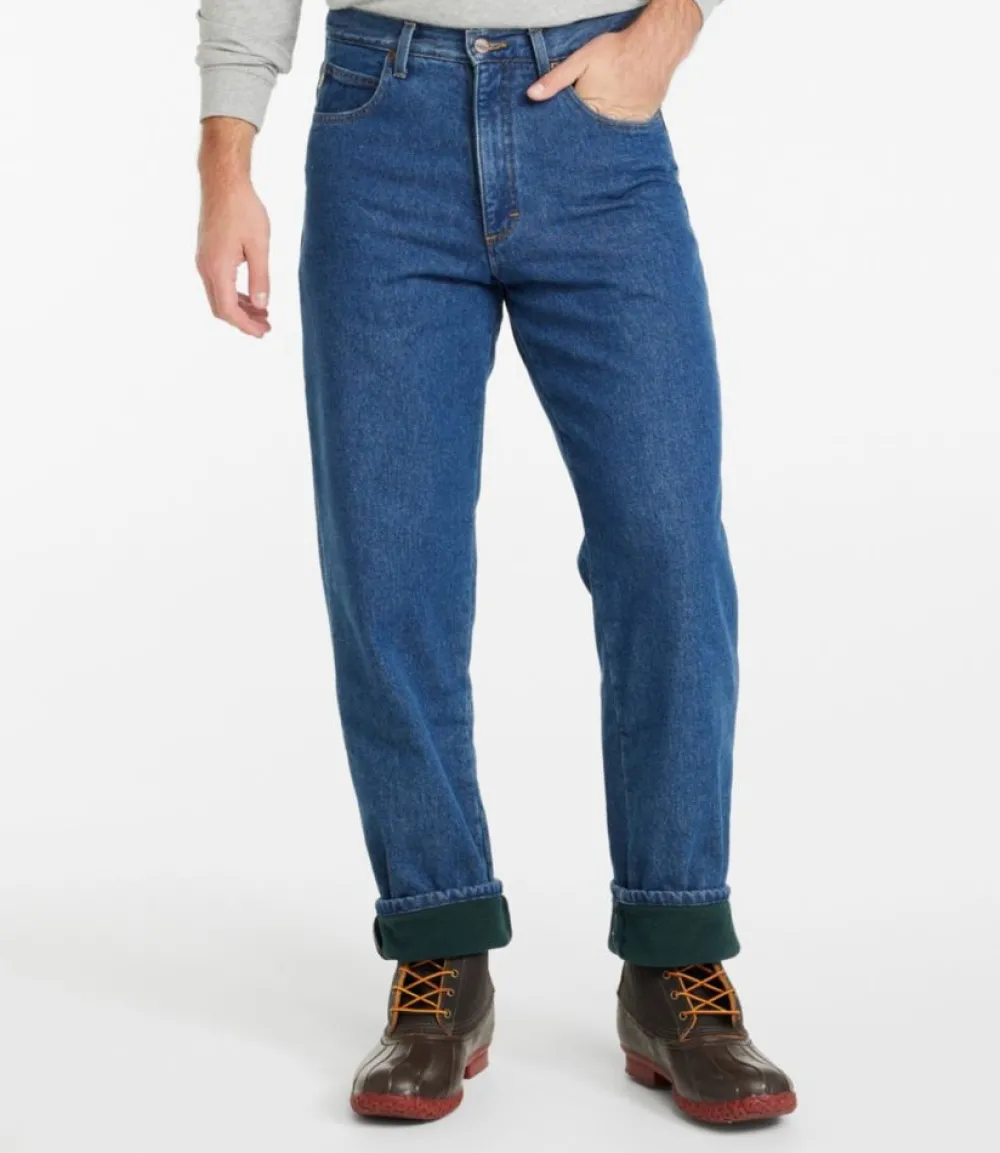 "Men's Double L® Jeans, Relaxed Fit, Fleece-Lined"-L.L.Bean Online