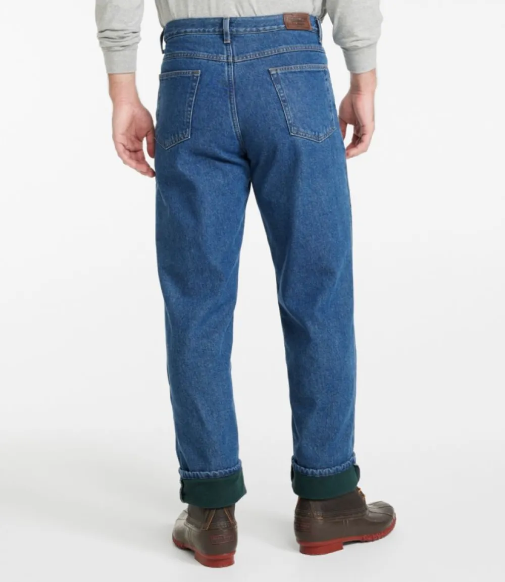 "Men's Double L® Jeans, Relaxed Fit, Fleece-Lined"-L.L.Bean Online