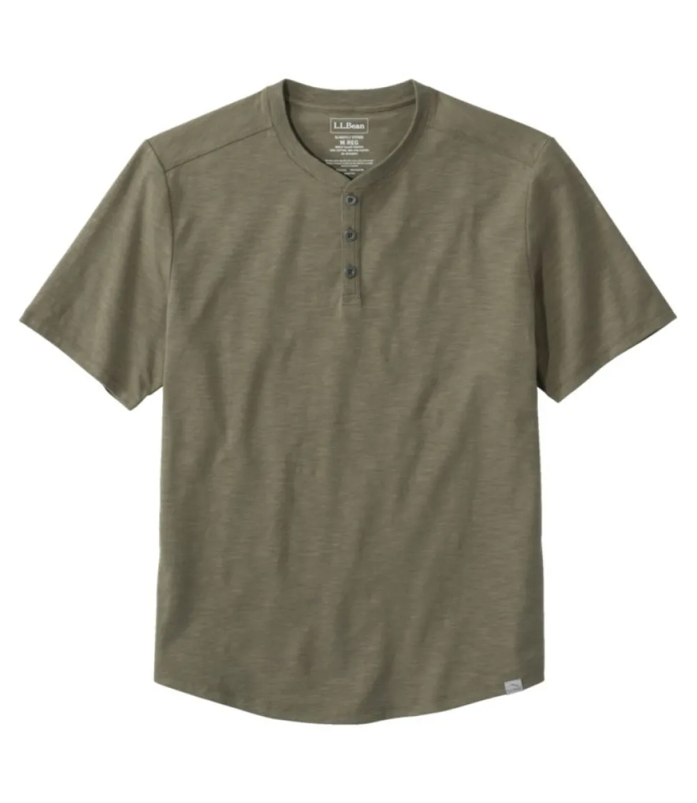 "Men's Explorer Slub Tee, Short-Sleeve Henley"-L.L.Bean Hot