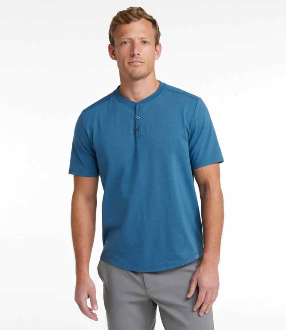 "Men's Explorer Slub Tee, Short-Sleeve Henley"-L.L.Bean Hot