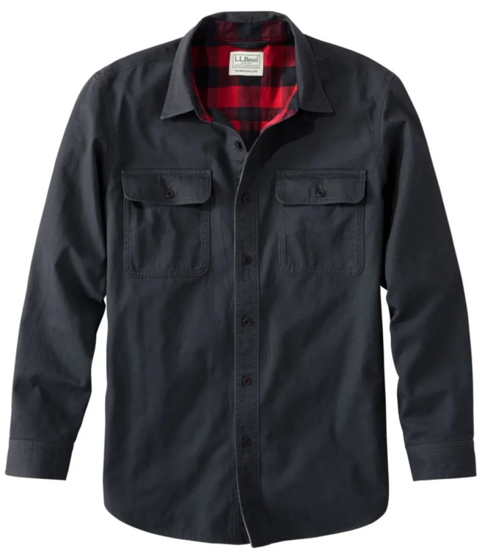 "Men's Flannel-Lined Hurricane Shirt"-L.L.Bean Fashion