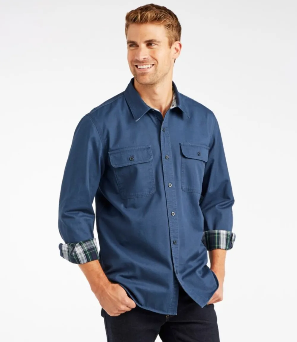 "Men's Flannel-Lined Hurricane Shirt"-L.L.Bean Fashion