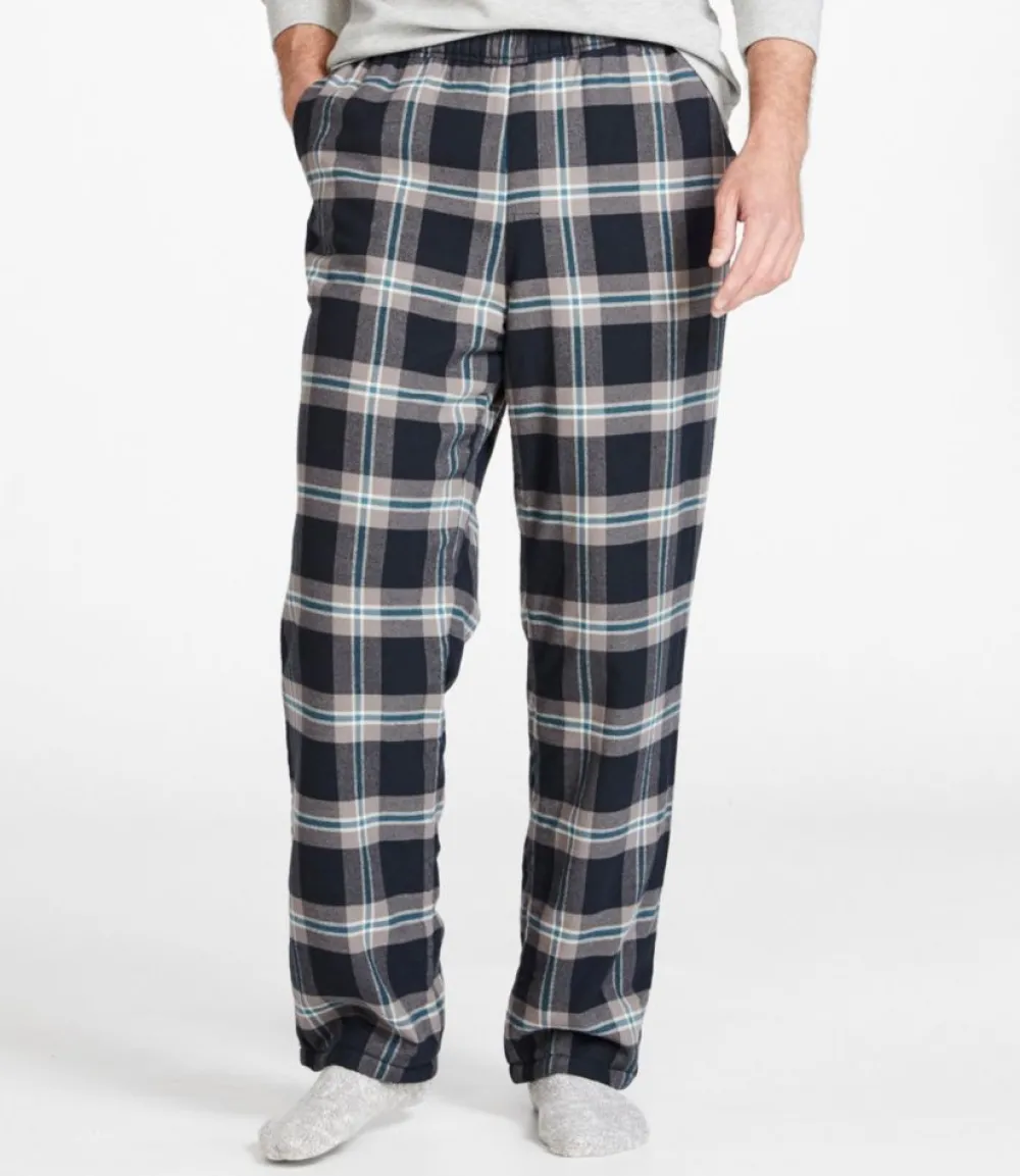 "Men's Fleece-Lined Flannel Lounge Pants"-L.L.Bean Cheap