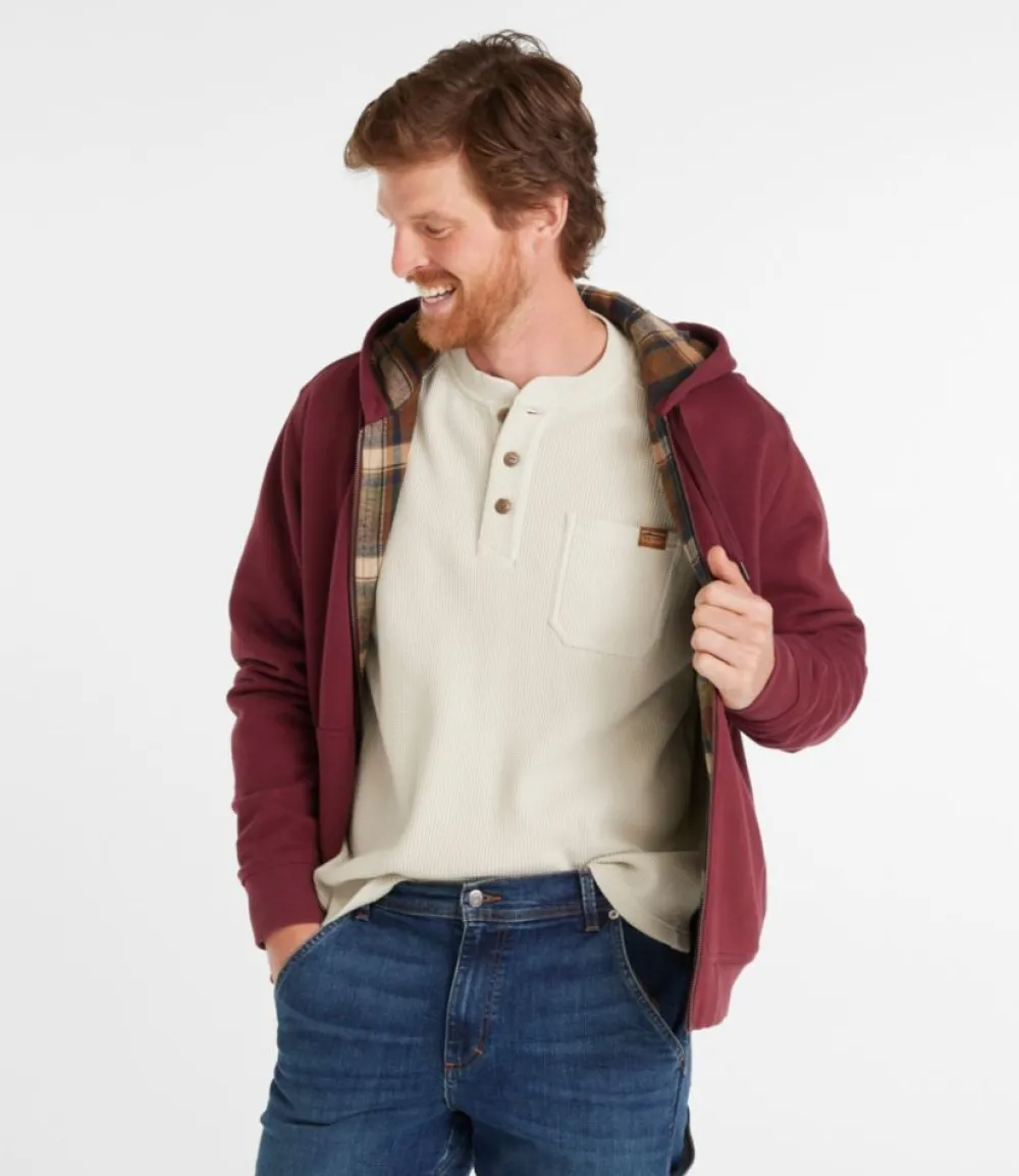 "Men's Katahdin Iron Works® Hooded Sweatshirt, Flannel-Lined"-L.L.Bean Shop