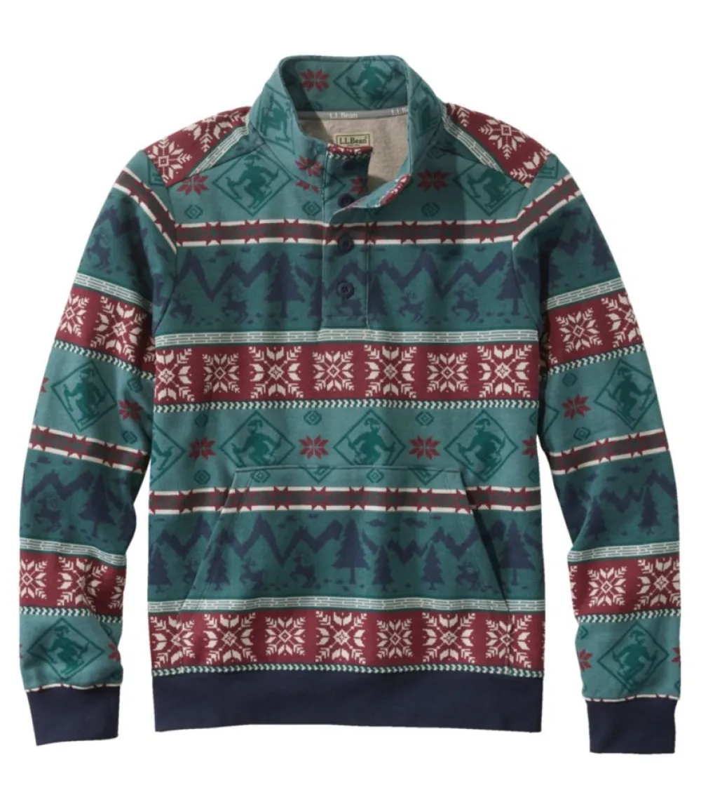 "Men's 1912 Sweatshirt, Button-Mock, Print"-L.L.Bean Online