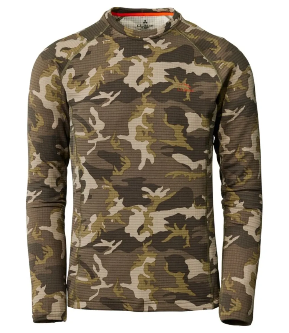 "Men's Heavyweight Base Layer Crew Top, Print"-L.L.Bean Cheap