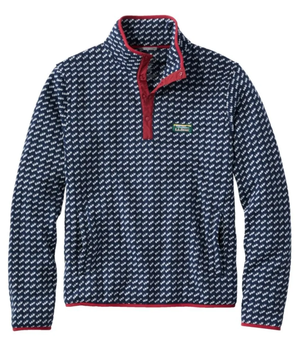 "Men's Sweater Fleece Pullover, Print"-L.L.Bean Cheap