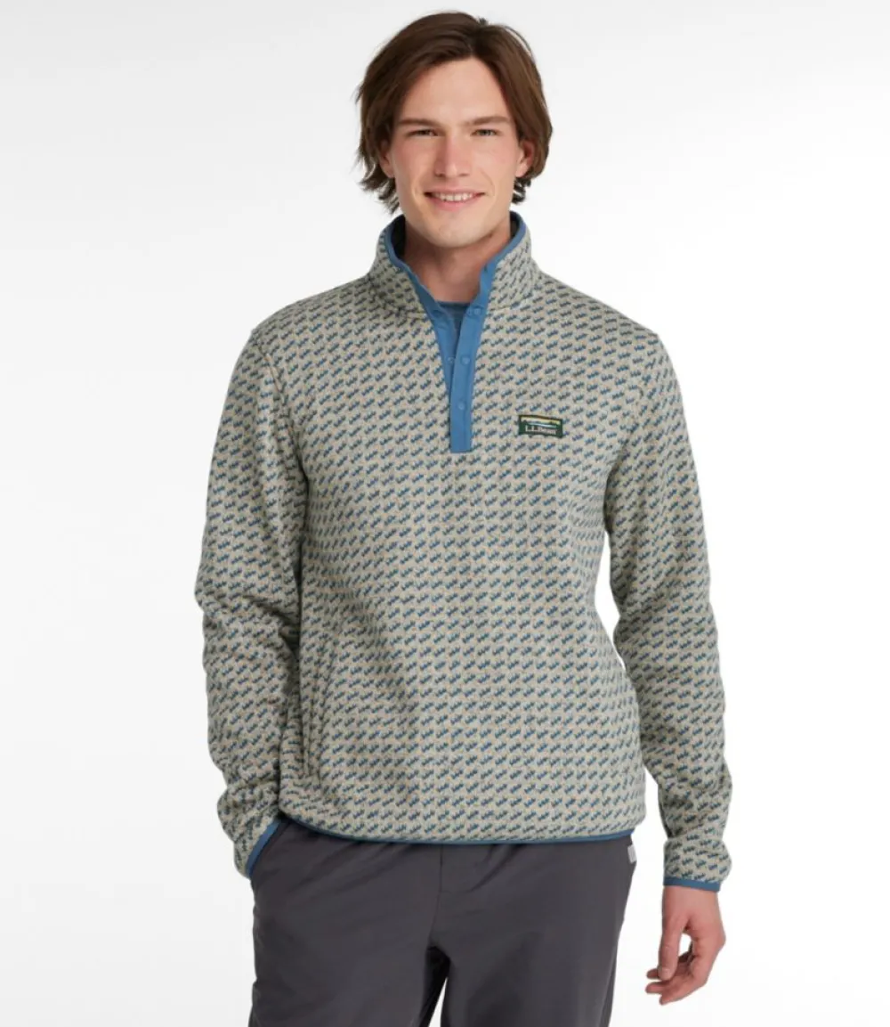 "Men's Sweater Fleece Pullover, Print"-L.L.Bean Cheap