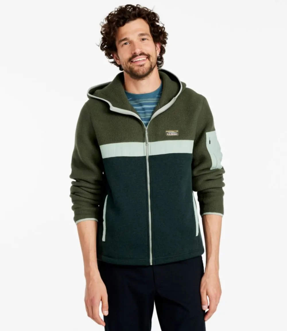 "Men's Sweater Fleece Sherpa Hybrid, Full-Zip Hoodie"-L.L.Bean Outlet